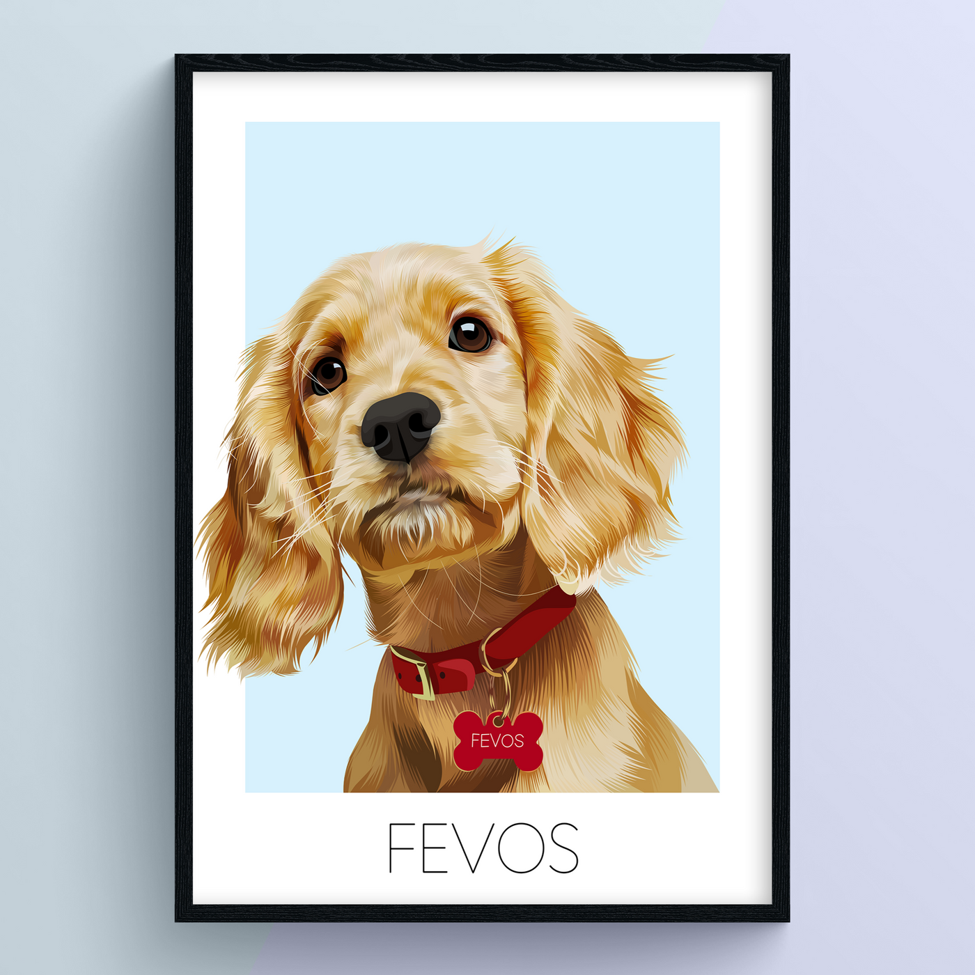 Framed pet magazine cover