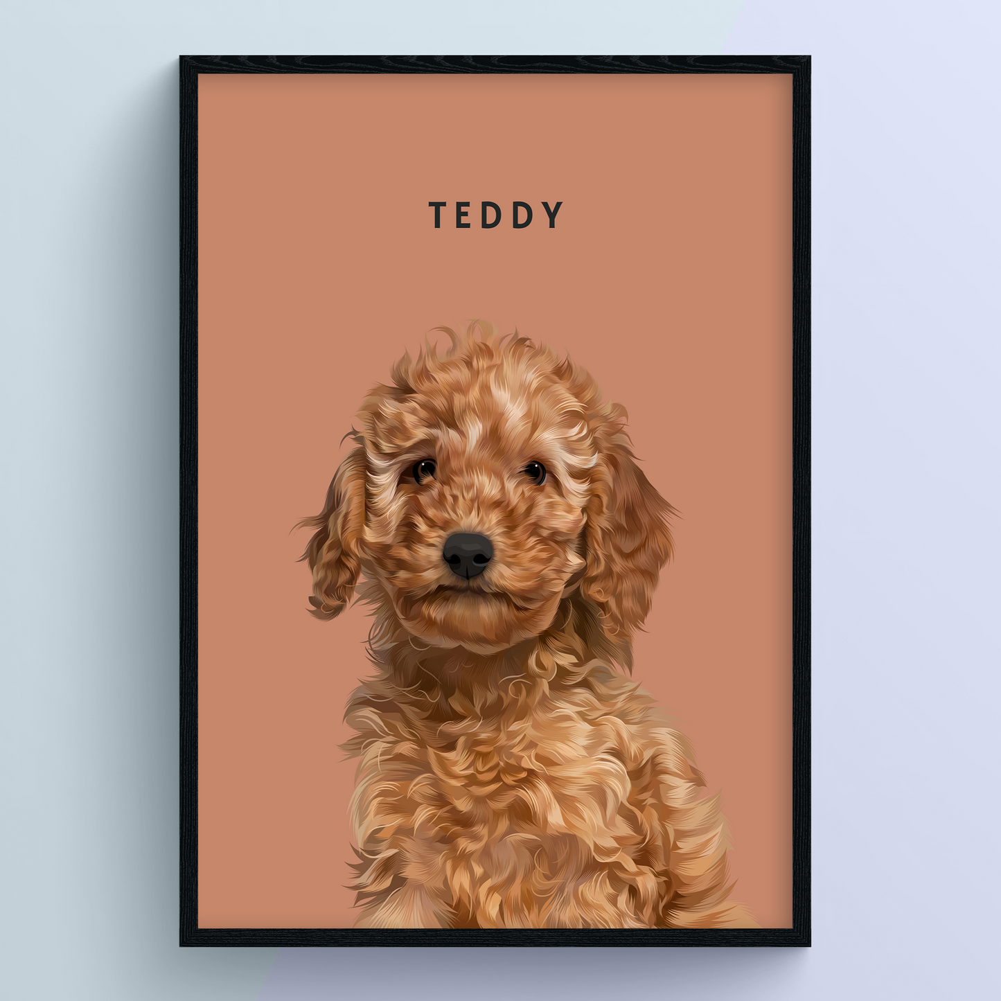 Modern Hand-Drawn Pet Portrait