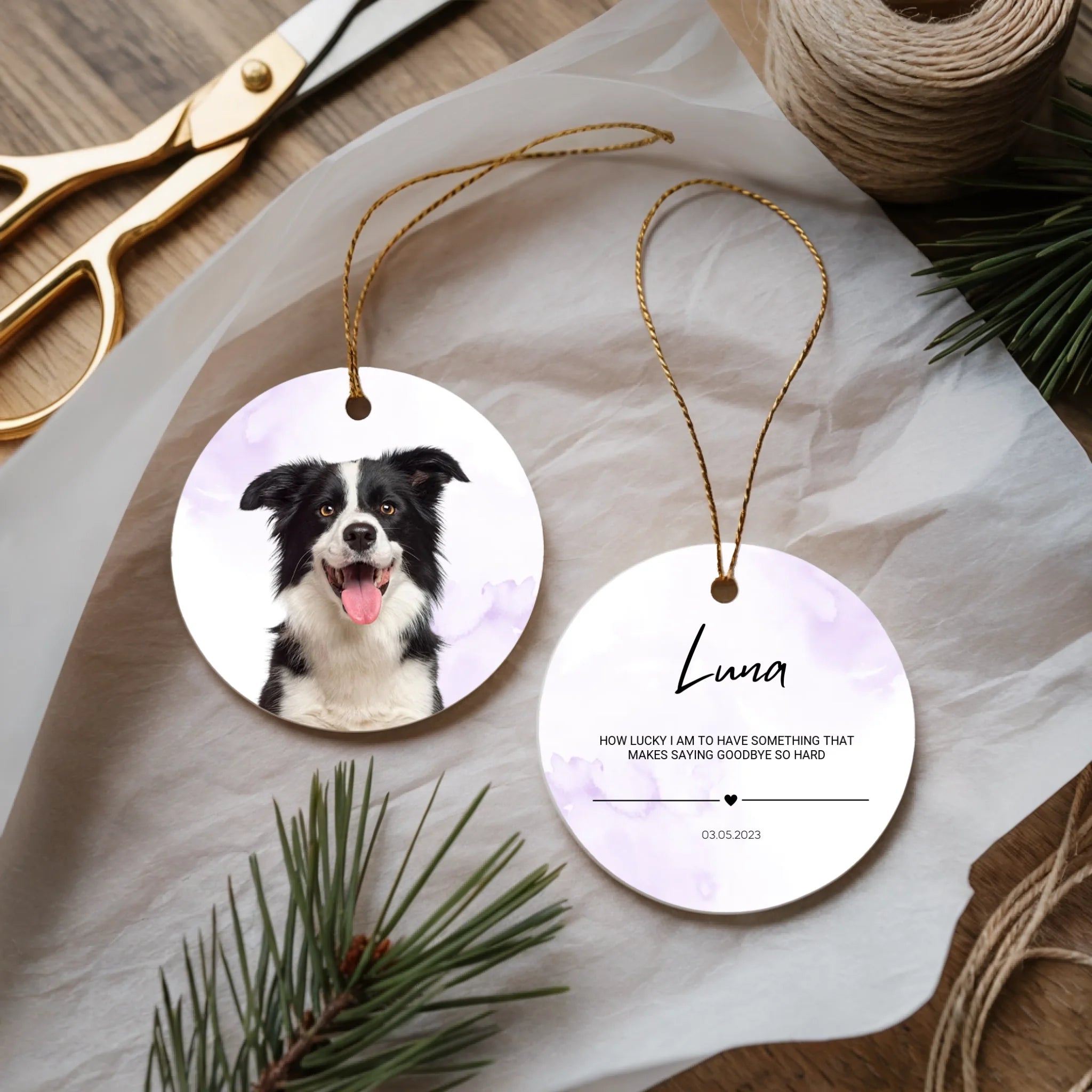 String Double Ceramic Ornaments