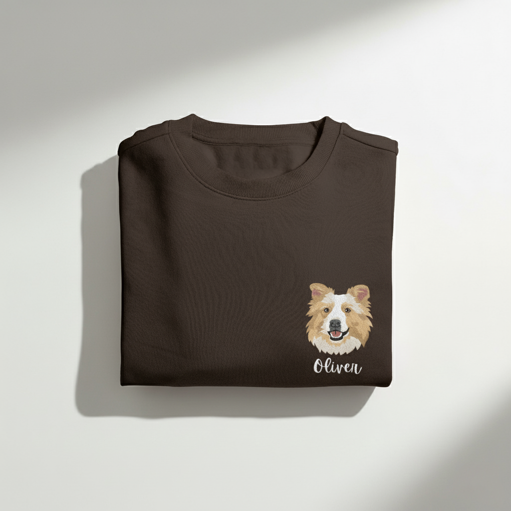 Pet Portrait Embroidered Sweatshirt