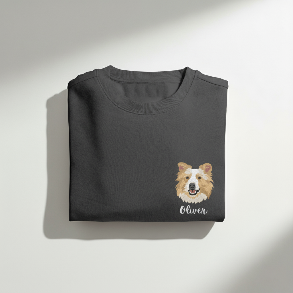 Pet Portrait Embroidered Sweatshirt