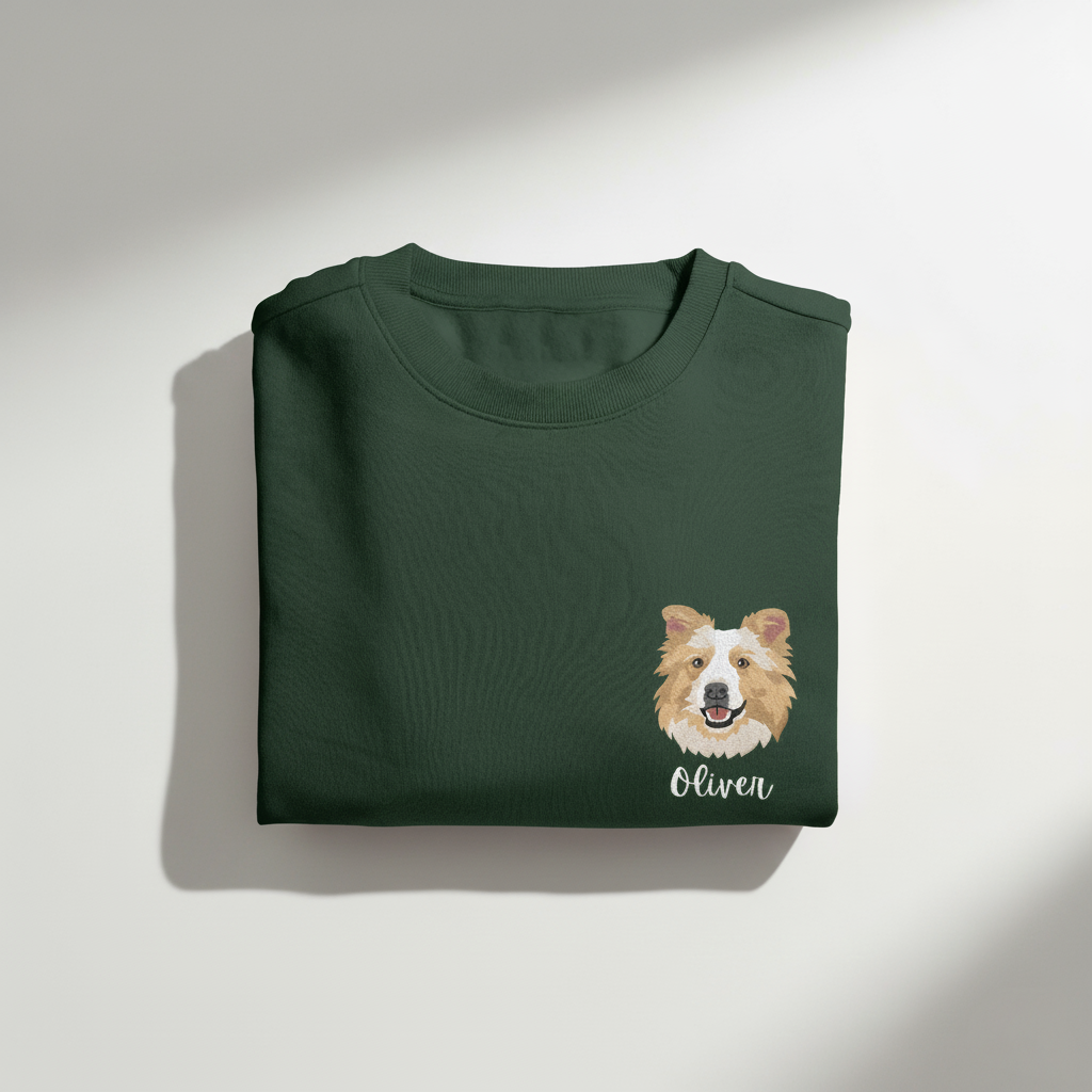 Pet Portrait Embroidered Sweatshirt