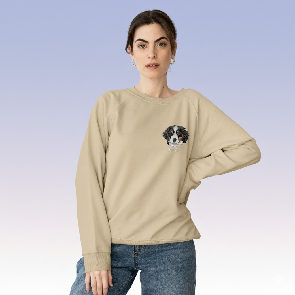 Pet Portrait Embroidered Sweatshirt