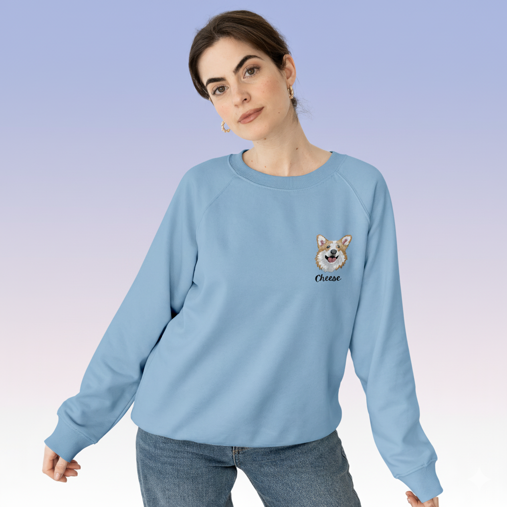 Pet Portrait Embroidered Sweatshirt