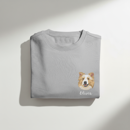 Colored Pet Embroidered Sweatshirt