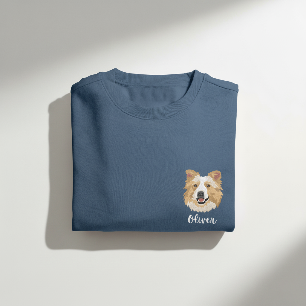 Pet Portrait Embroidered Sweatshirt