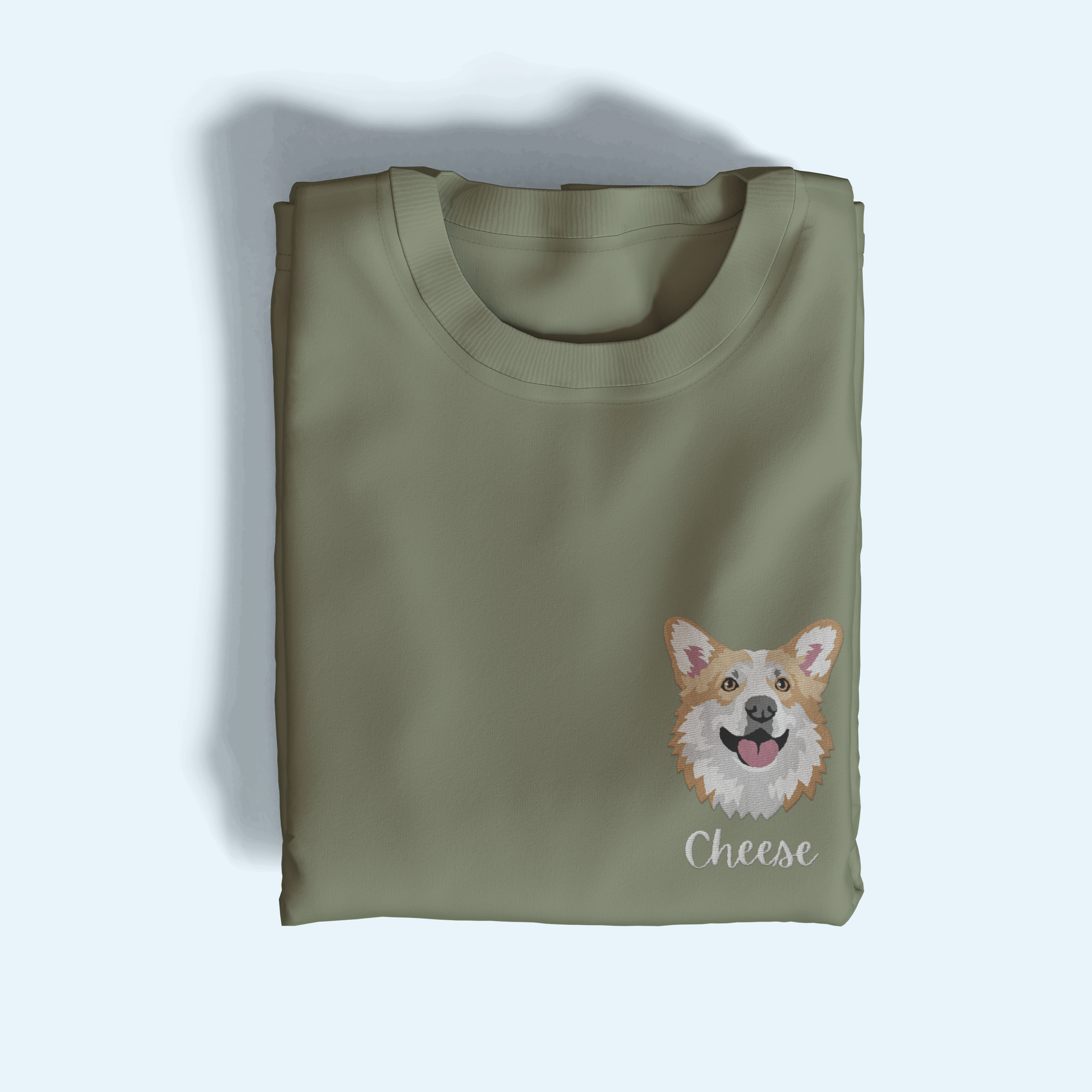 Pet Portrait Embroidered T-Shirt