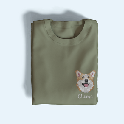 Pet Portrait Embroidered T-Shirt