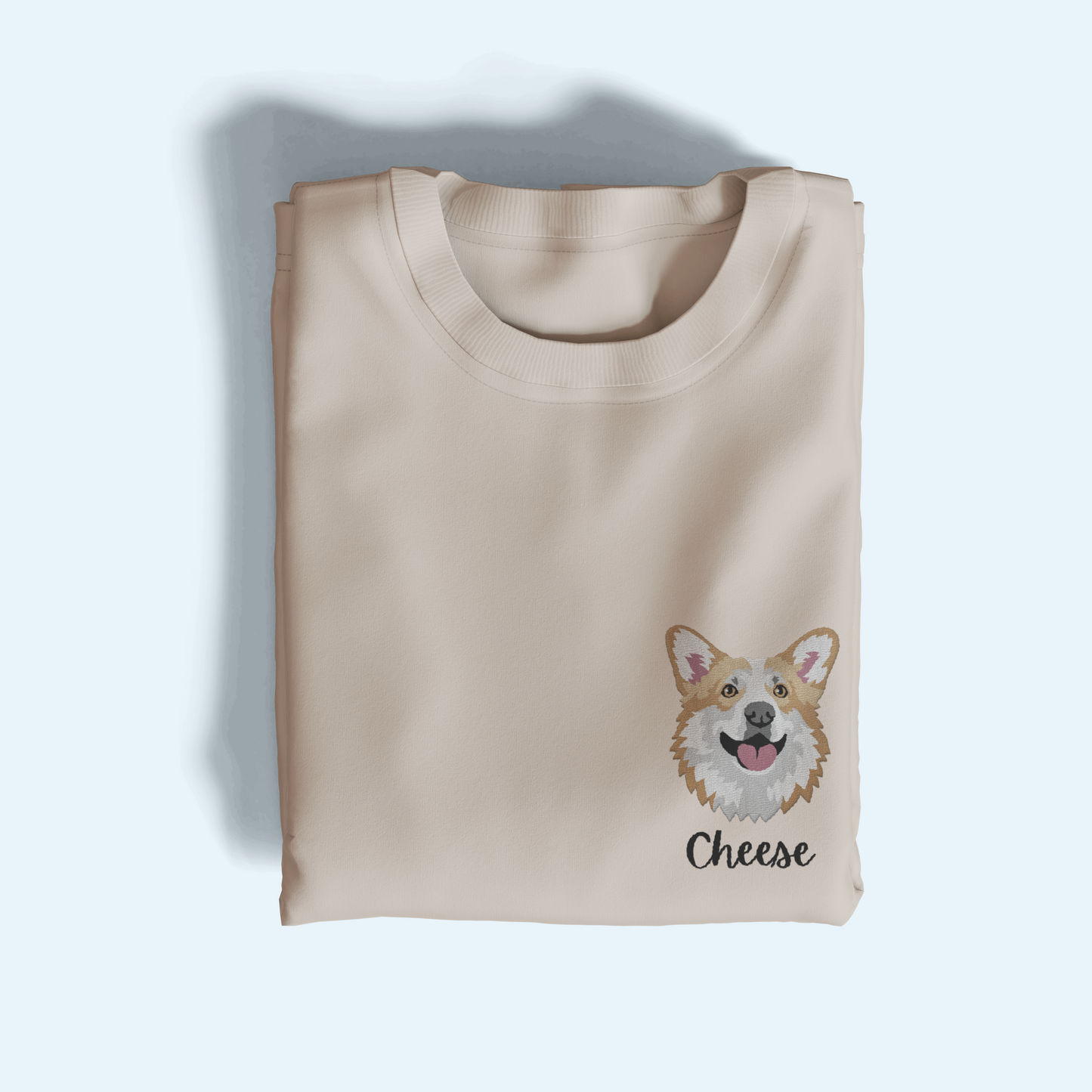 Pet Portrait Embroidered T-Shirt