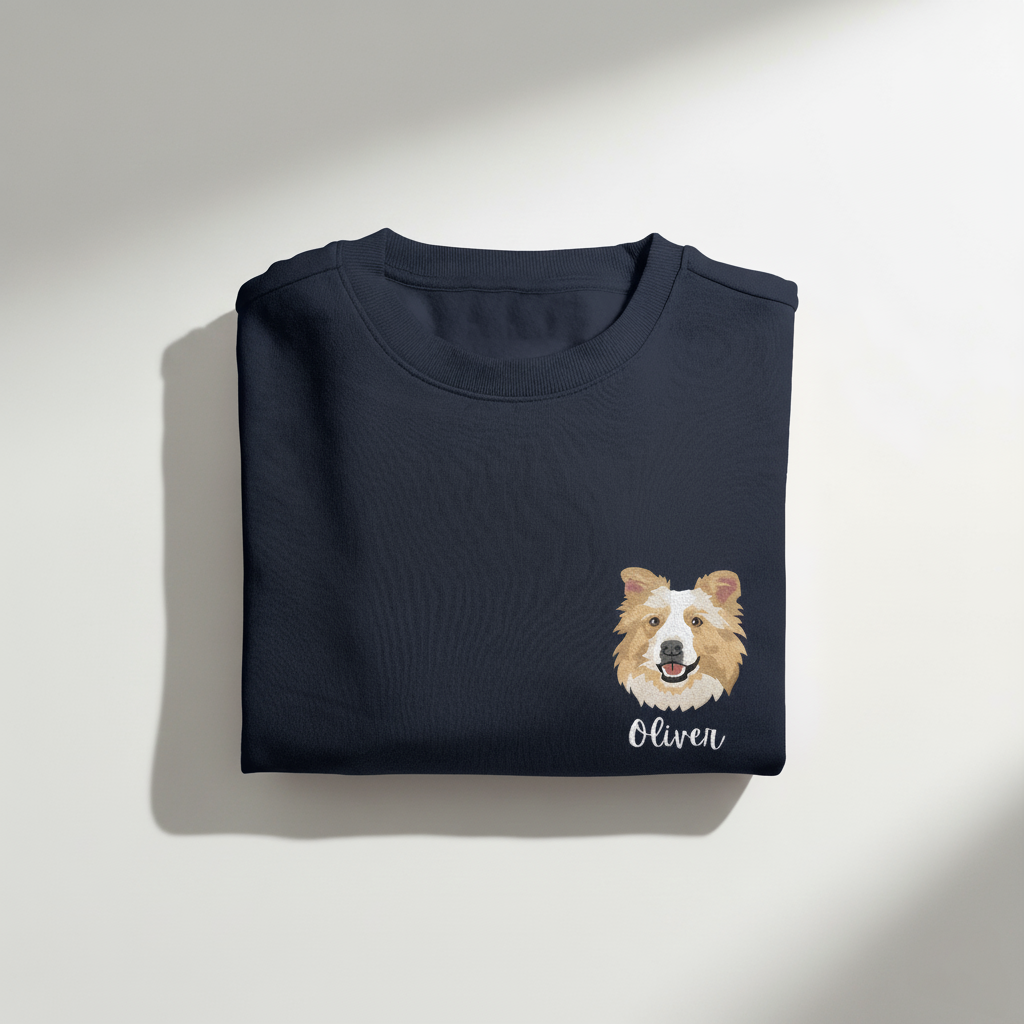 Pet Portrait Embroidered Sweatshirt