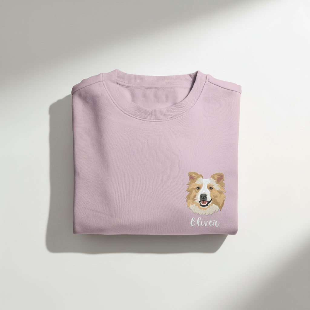 Pet Portrait Embroidered Sweatshirt