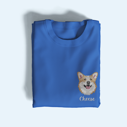 Pet Portrait Embroidered T-Shirt