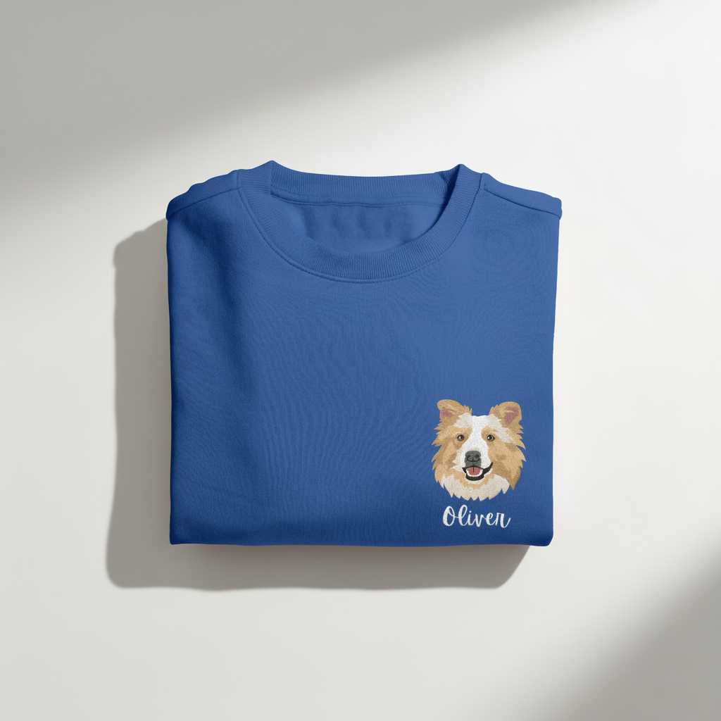 Pet Portrait Embroidered Sweatshirt