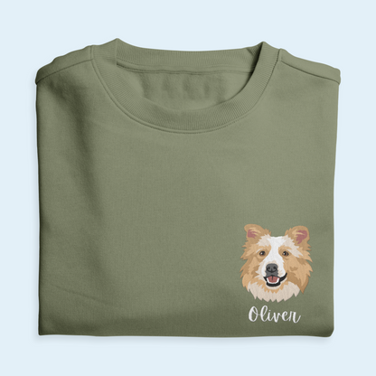 Pet Portrait Embroidered Sweatshirt