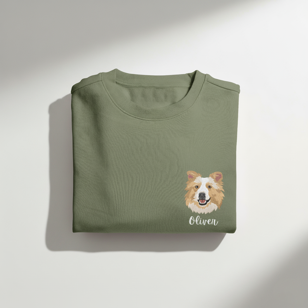 Pet Portrait Embroidered Sweatshirt