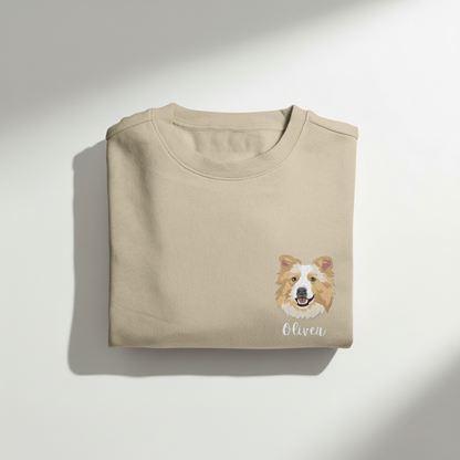 Colored Pet Embroidered Sweatshirt