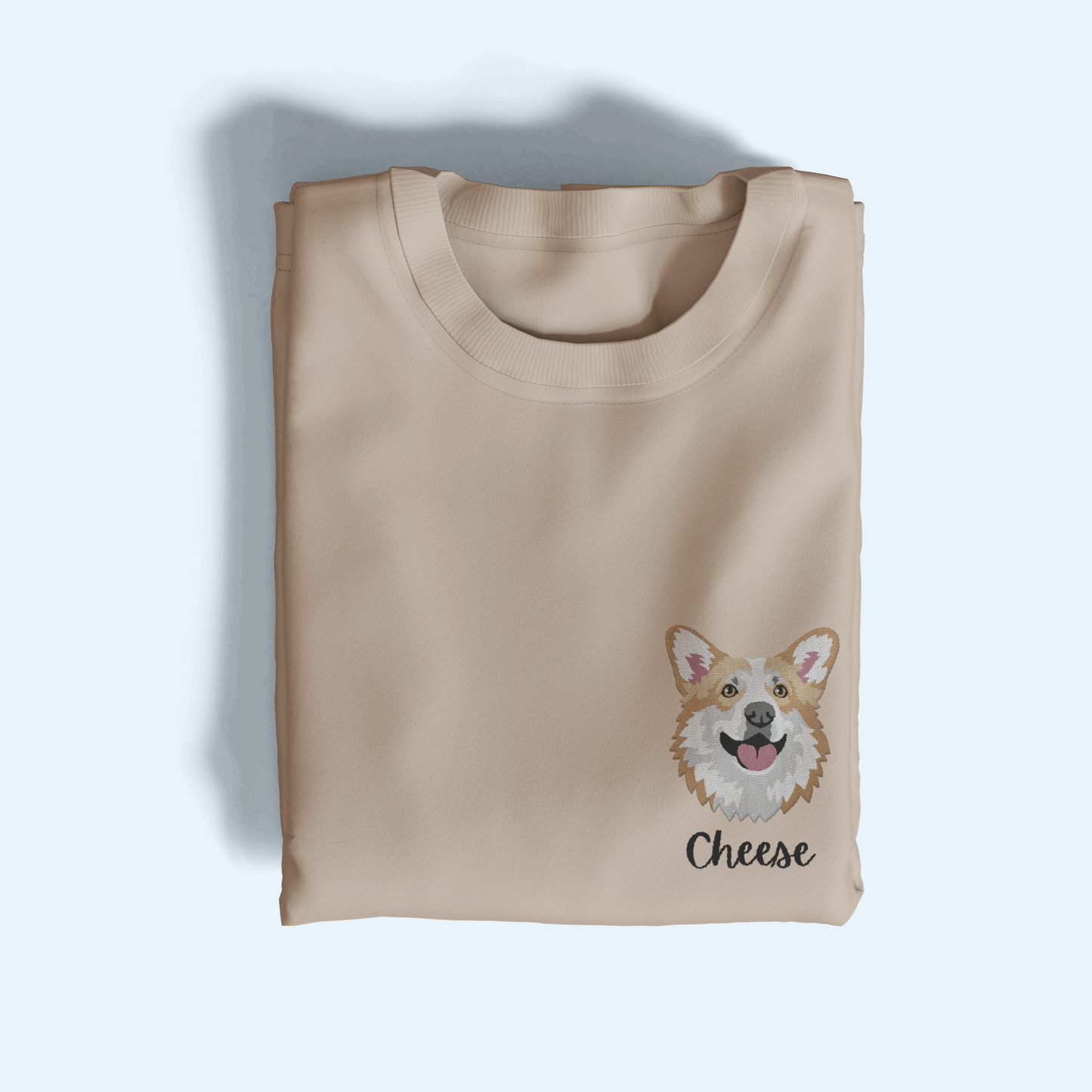 Pet Portrait Embroidered T-Shirt