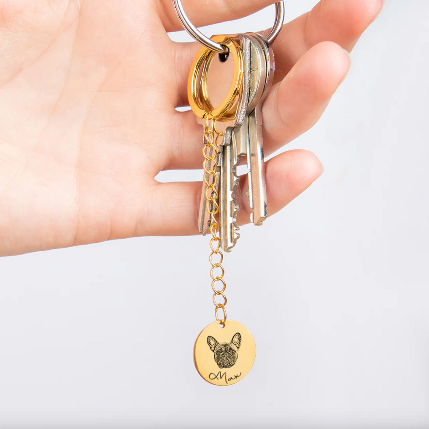 Dog Portrait Keychain