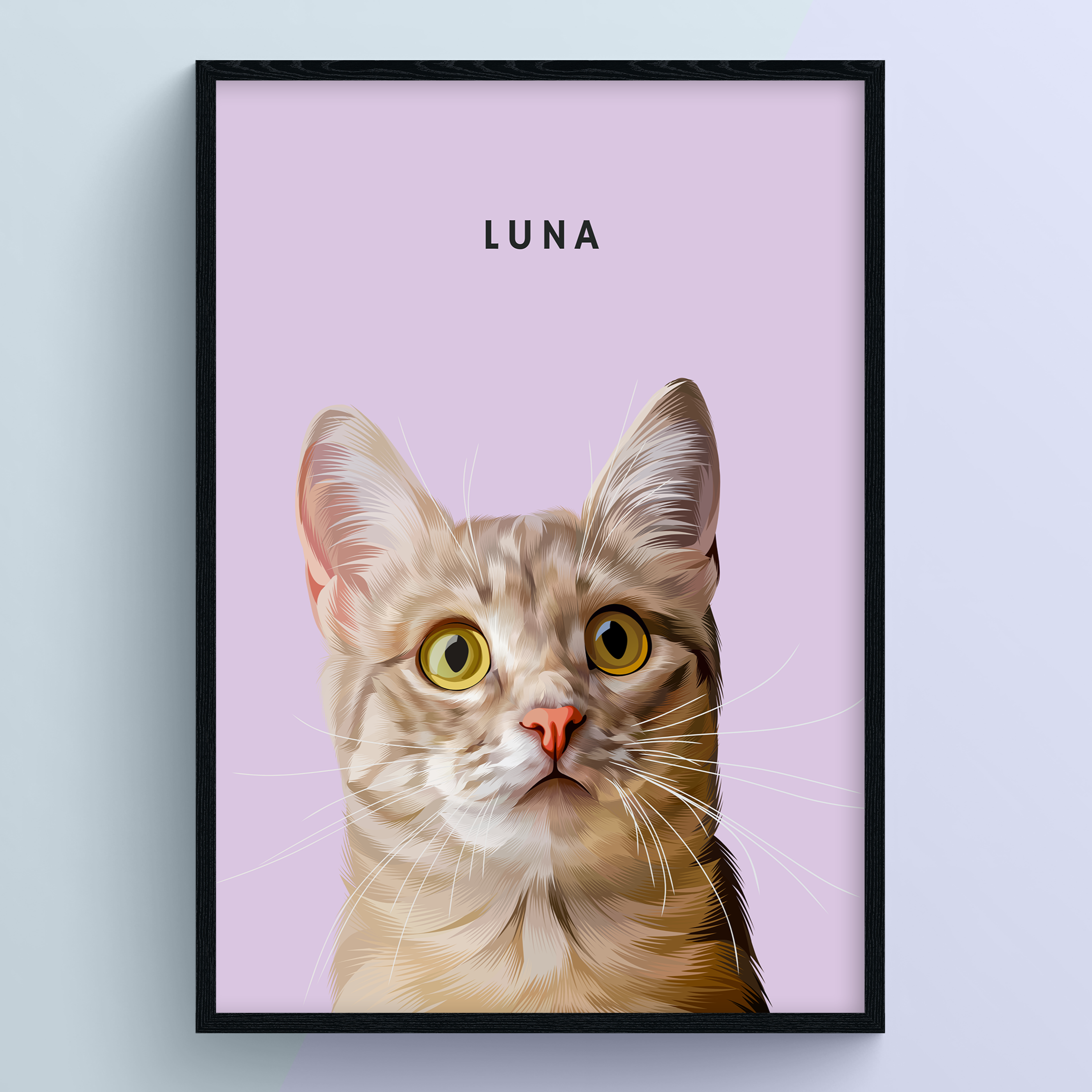 Modern Hand-Drawn Pet Portrait