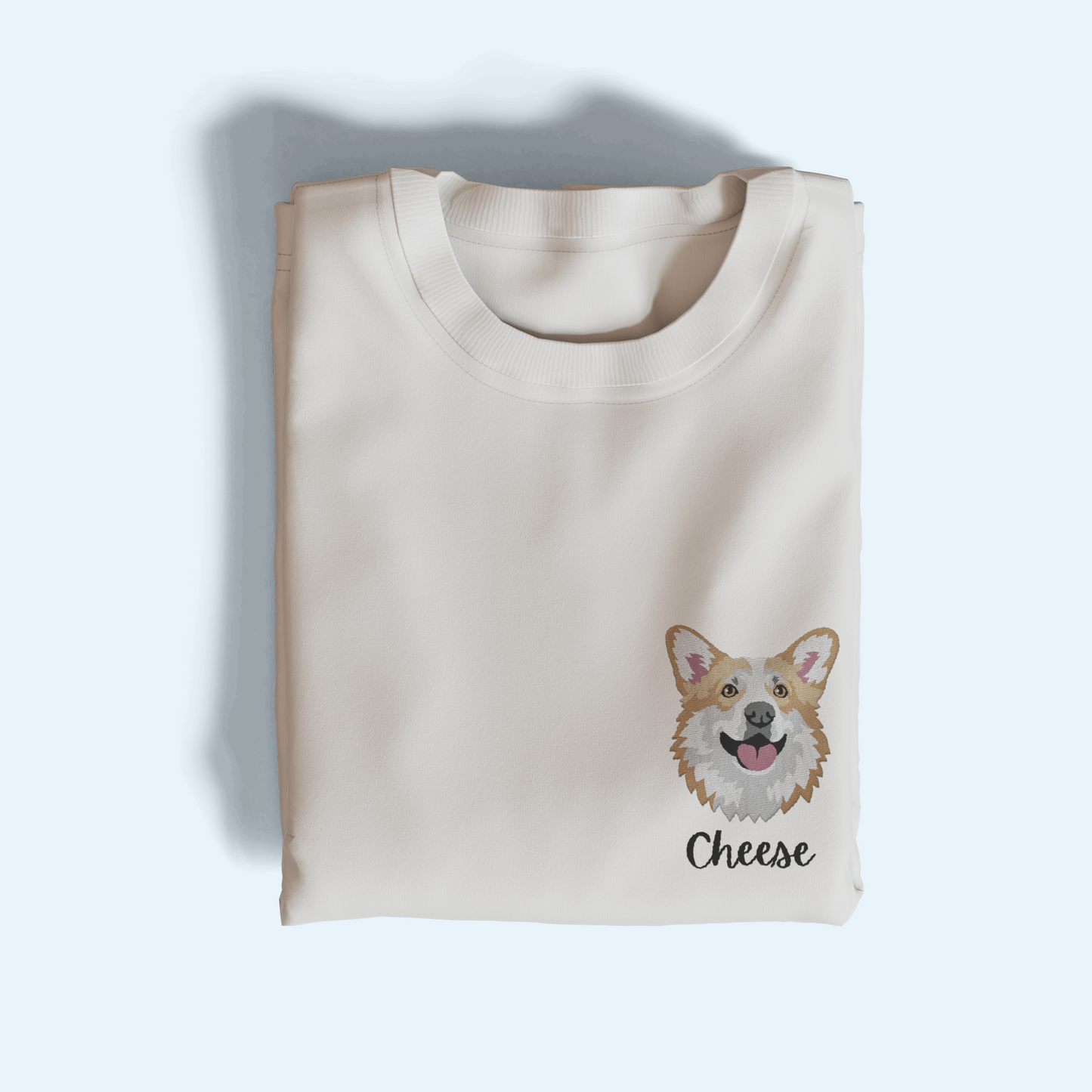 Pet Portrait Embroidered T-Shirt