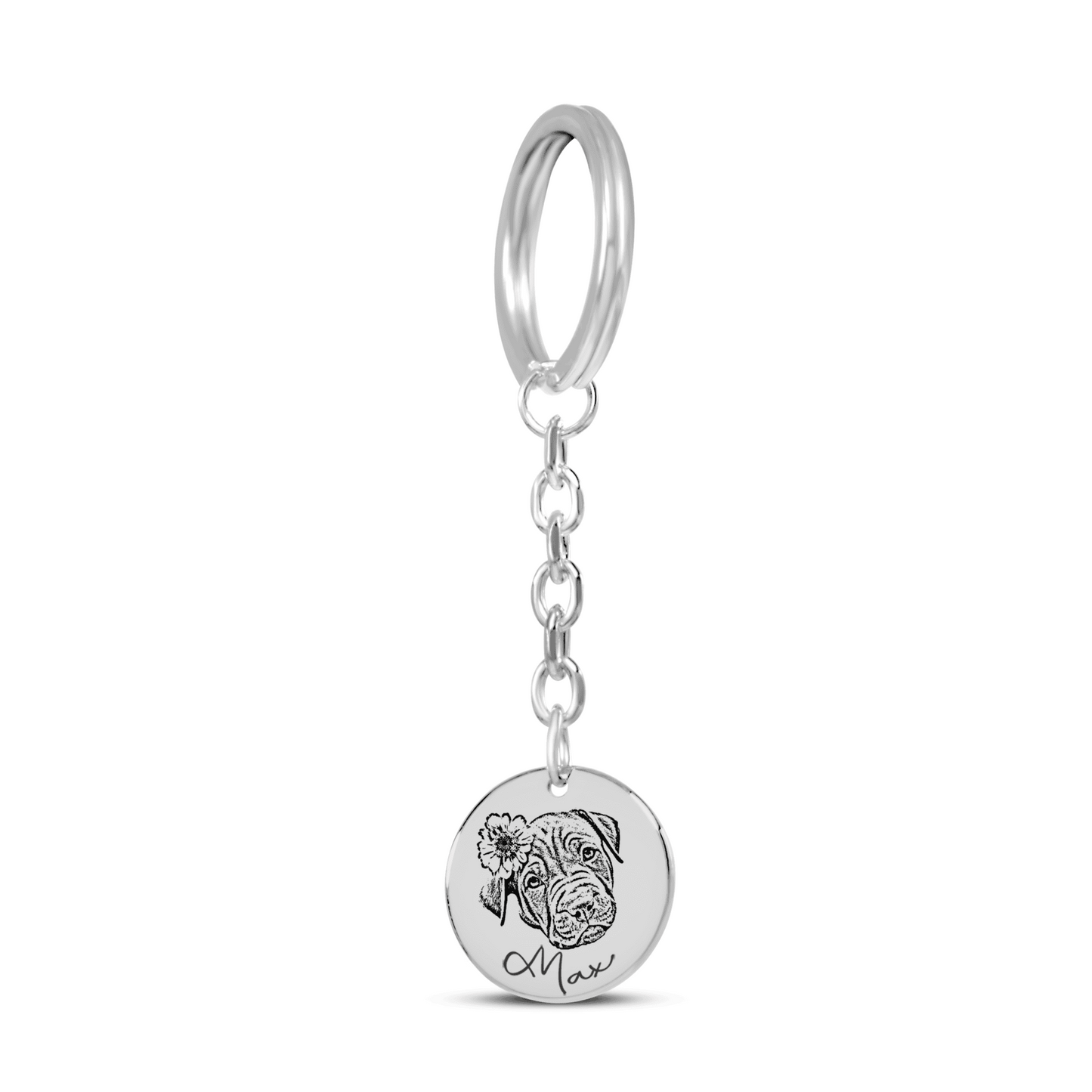 Dog Portrait Keychain